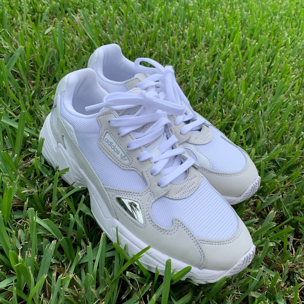 Triple White Adidas Falcons (Near Mint)